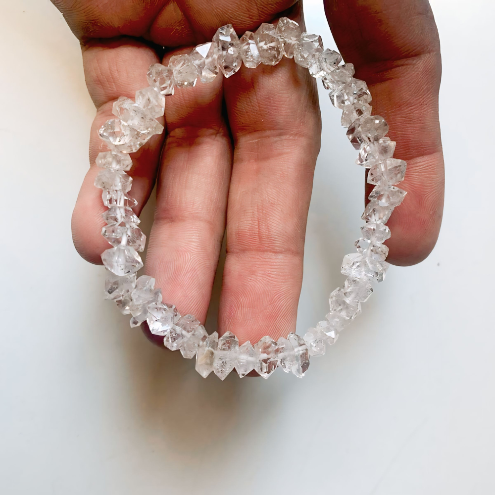 Natural Clear Quartz Chips Bracelet – Handmade Boho Gem 3