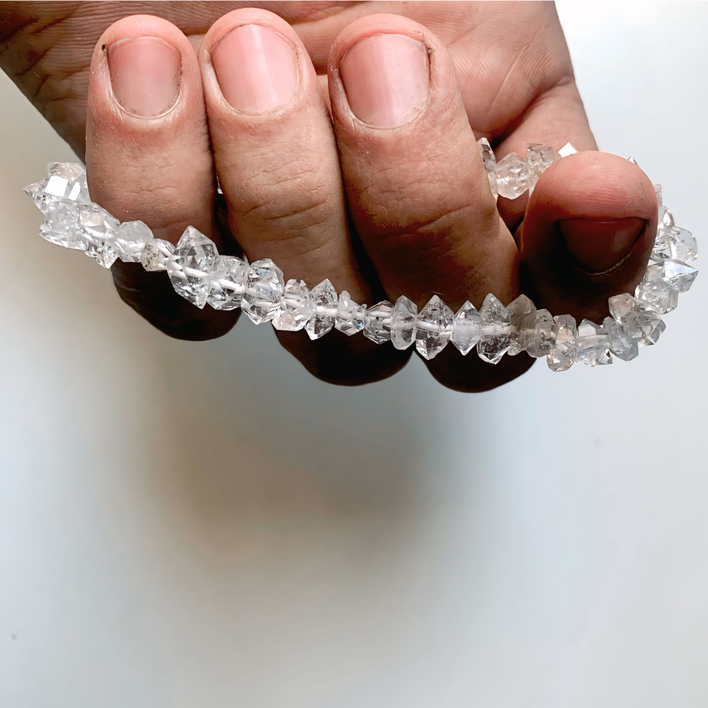 Natural Clear Quartz Chips Bracelet – Handmade Boho Gem 4