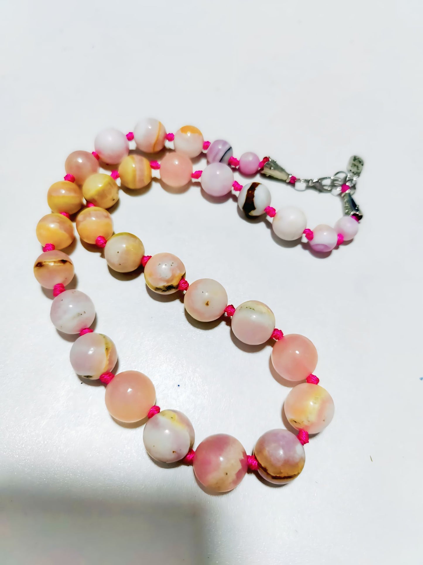 Pink Aragonite Meditation Necklace – Calming Crystal Jewelry 2