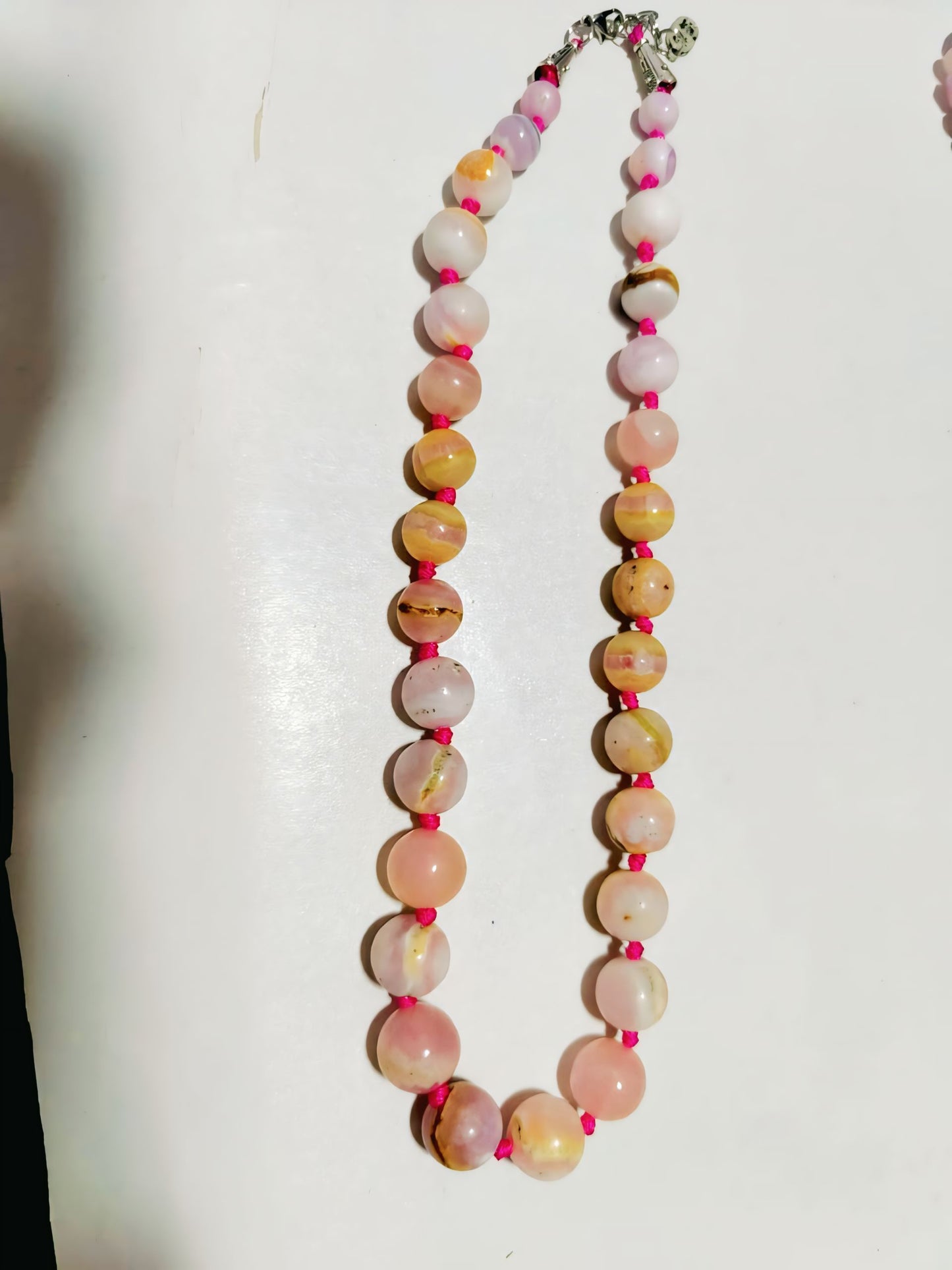 Pink Aragonite Meditation Necklace – Calming Crystal Jewelry 4