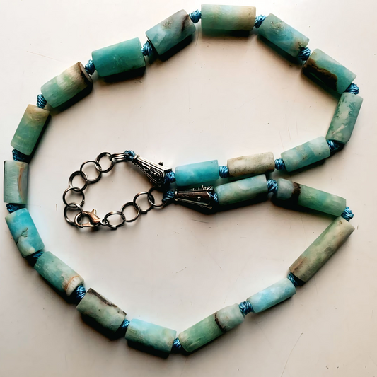 Afghani Blue Aragonite Calcite Beads 7–12mm Mixed