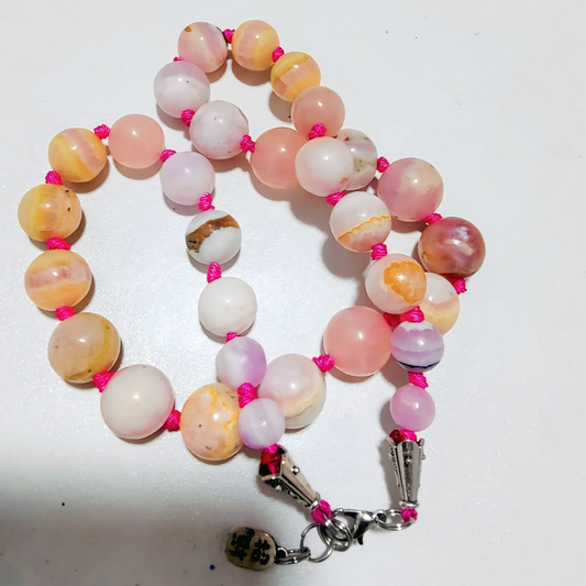 Pink Aragonite Meditation Necklace – Calming Crystal Jewelry